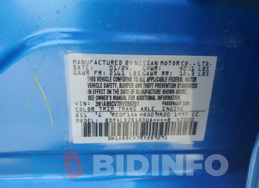 3N1AB8CV7RY289291 Photo# 12