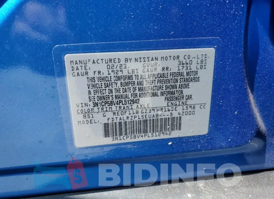 3N1CP5BV4PL512942 Photo# 13