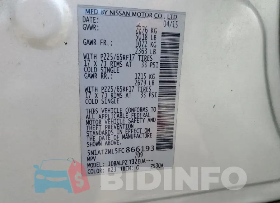 5N1AT2ML5FC866193 Photo# 14