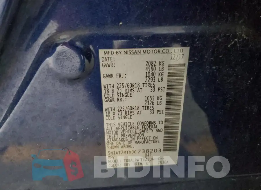 5N1AT2MTXJC738203 Photo# 13