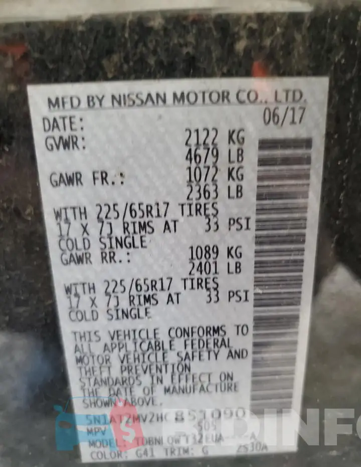 5N1AT2MV2HC851090 Photo# 14