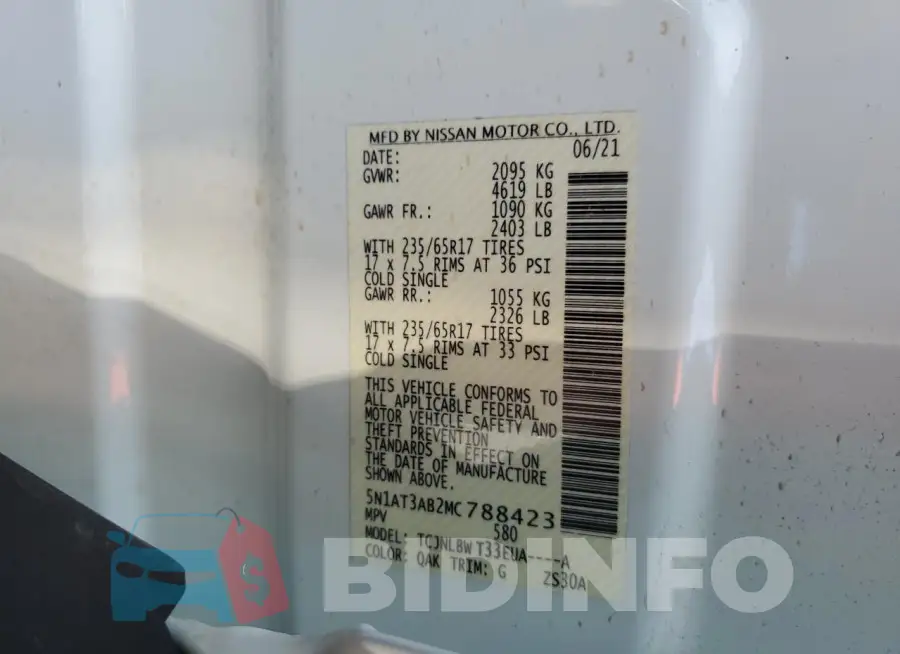 5N1AT3AB2MC788423 Photo# 13