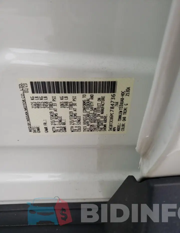 5N1BT3CB6PC784736 Photo# 13