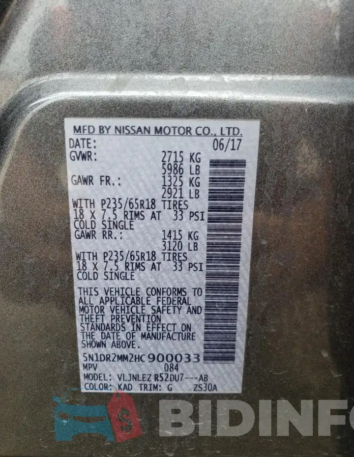 5N1DR2MM2HC900033 Photo# 13