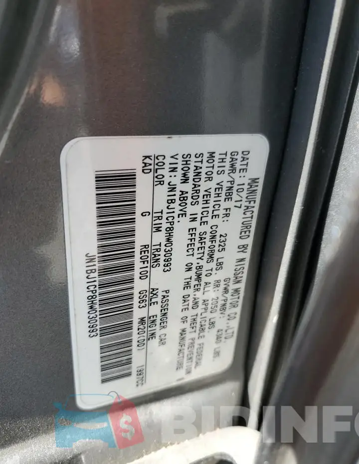JN1BJ1CP8HW030993 Photo# 14
