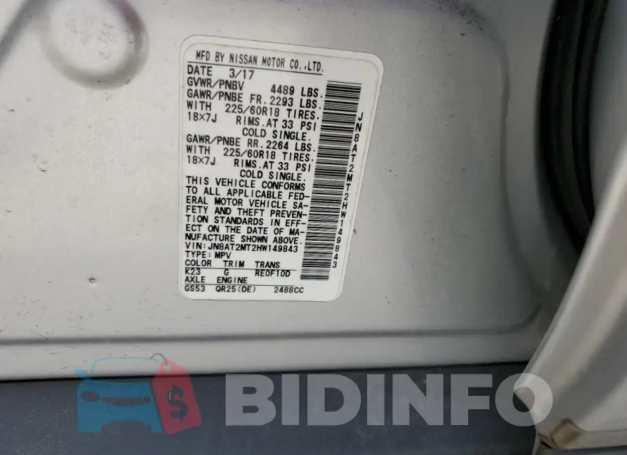 JN8AT2MT2HW149843 Photo# 14
