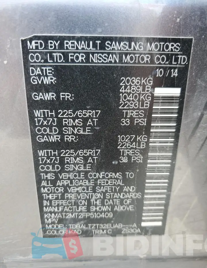 KNMAT2MT2FP510409 Photo# 13