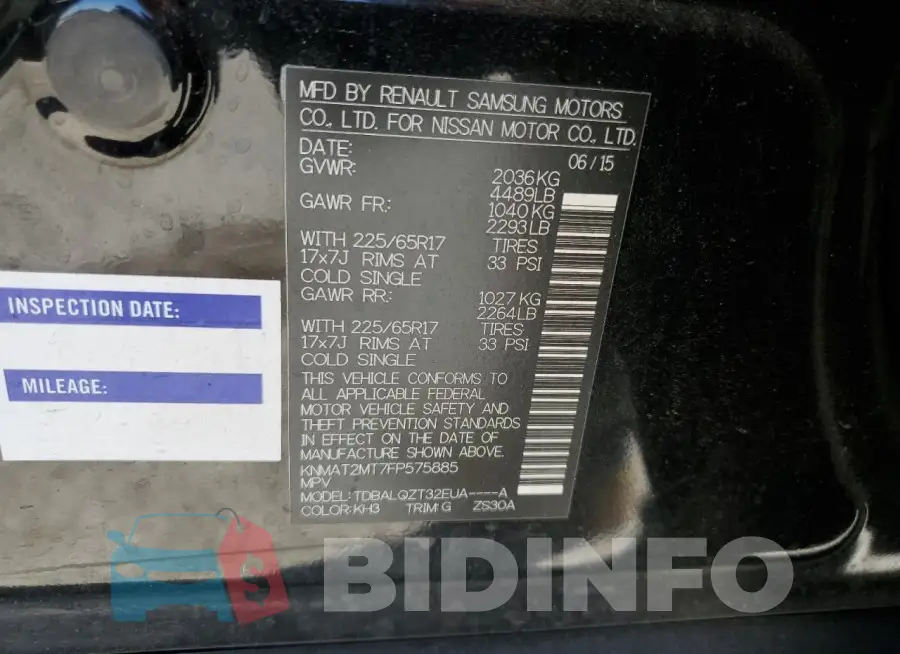 KNMAT2MT7FP575885 Photo# 14
