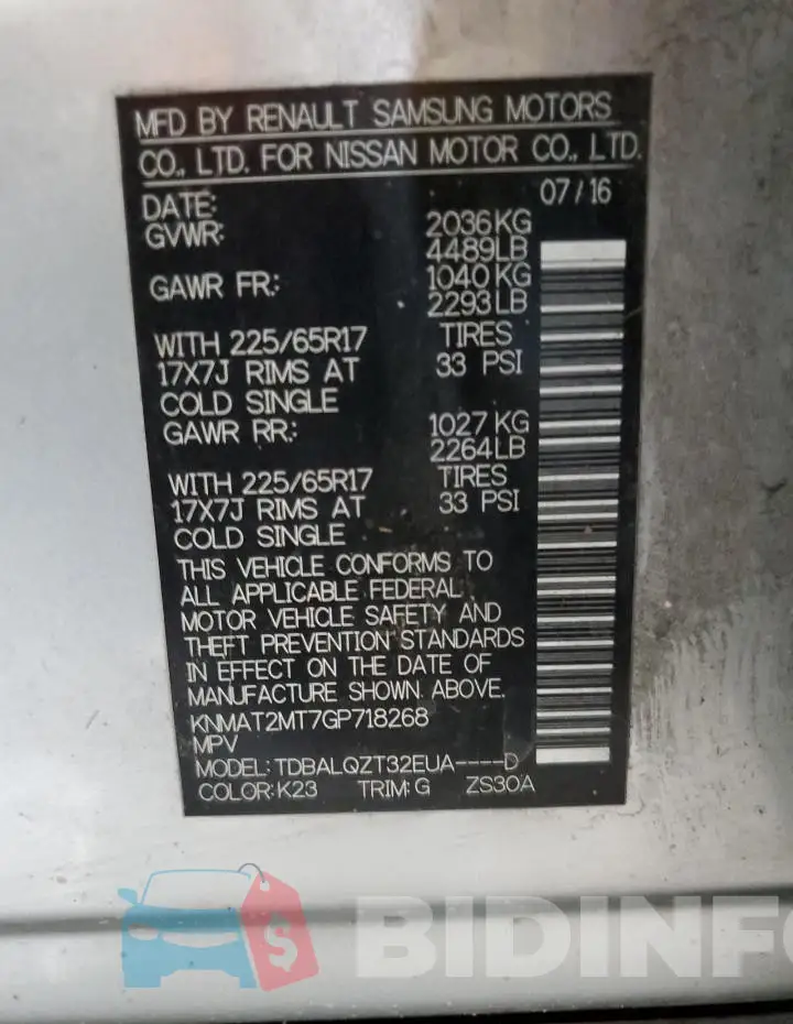 KNMAT2MT7GP718268 Photo# 12