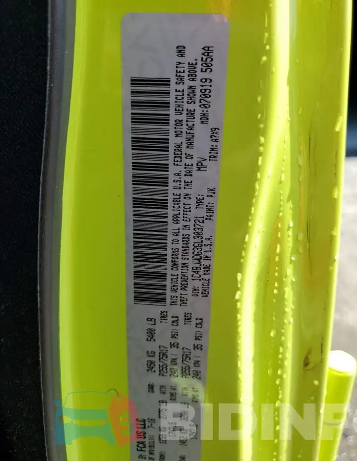 1C4BJWDG3GL303721 Photo# 13