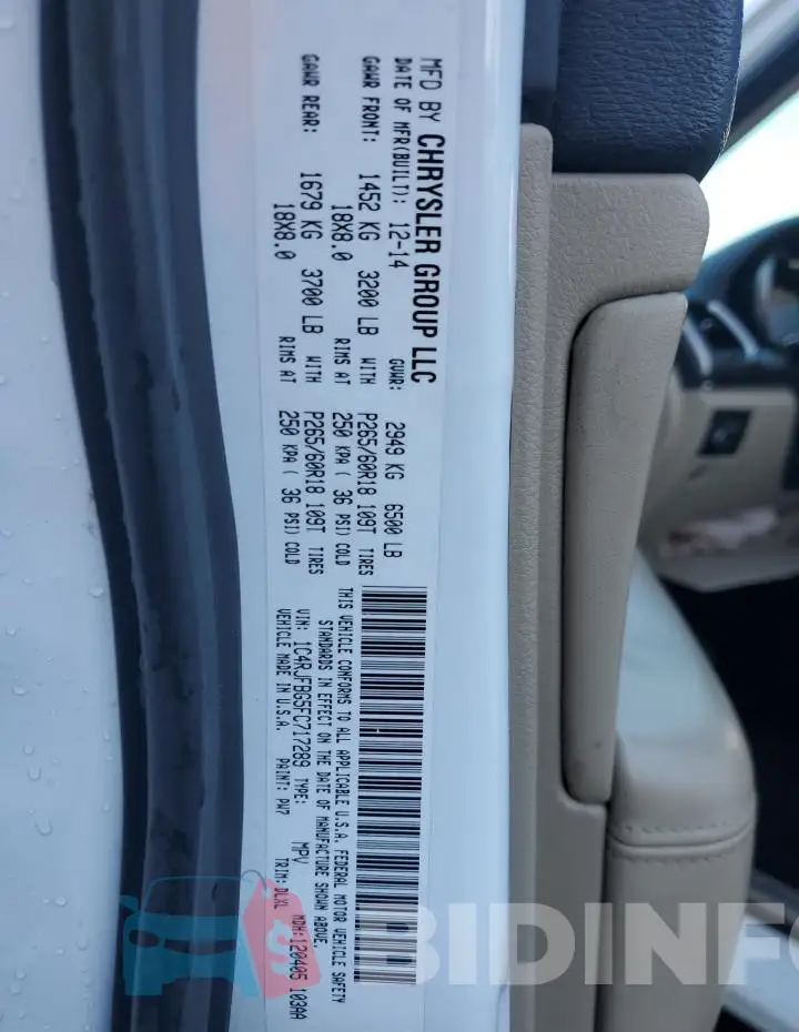 1C4RJFBG5FC717289 Photo# 14