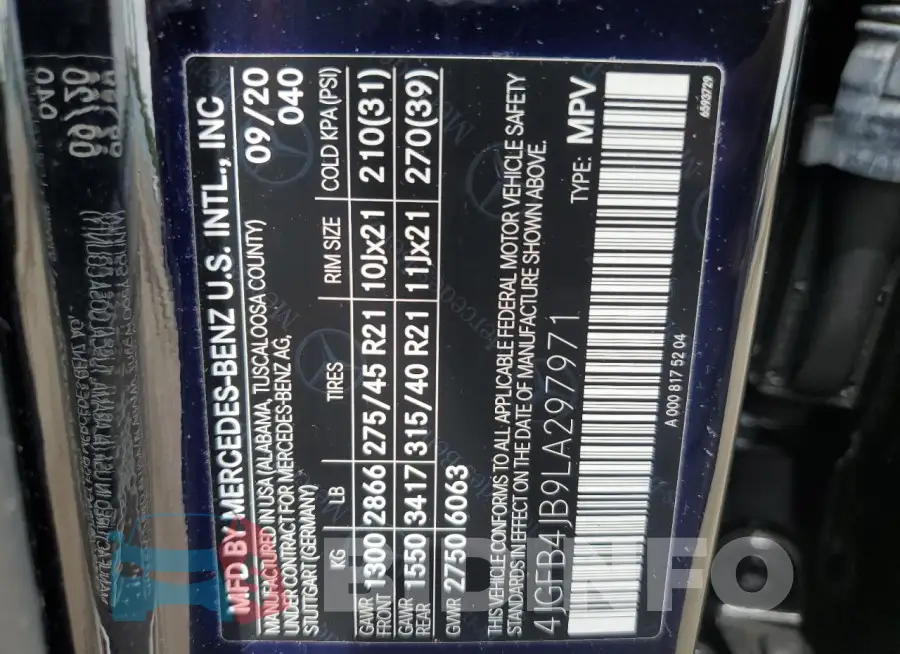 4JGFB4JB9LA297971 Photo# 14