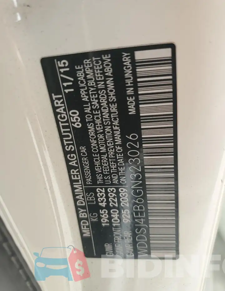 WDDSJ4EB6GN323026 Photo# 12