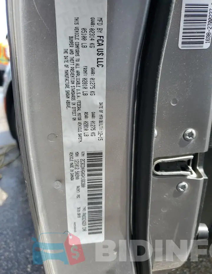 2C3CDXHG0GH166380 Photo# 12
