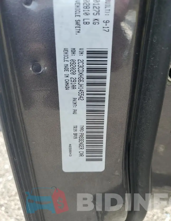 2C3CDXHG6JH145542 Photo# 12