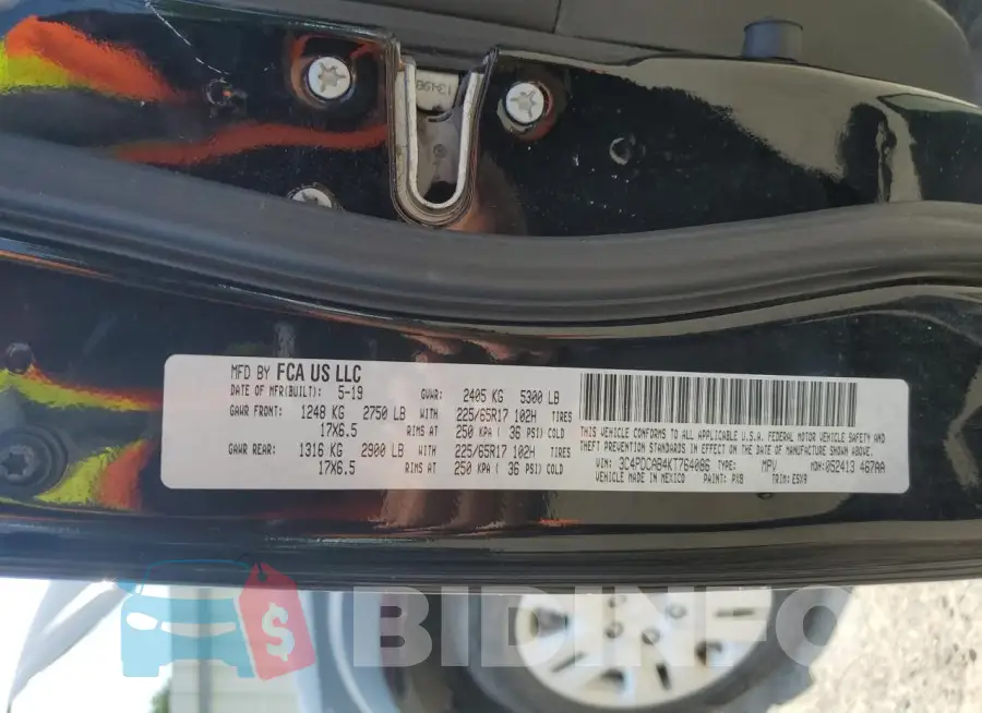 3C4PDCAB4KT764086 Photo# 14