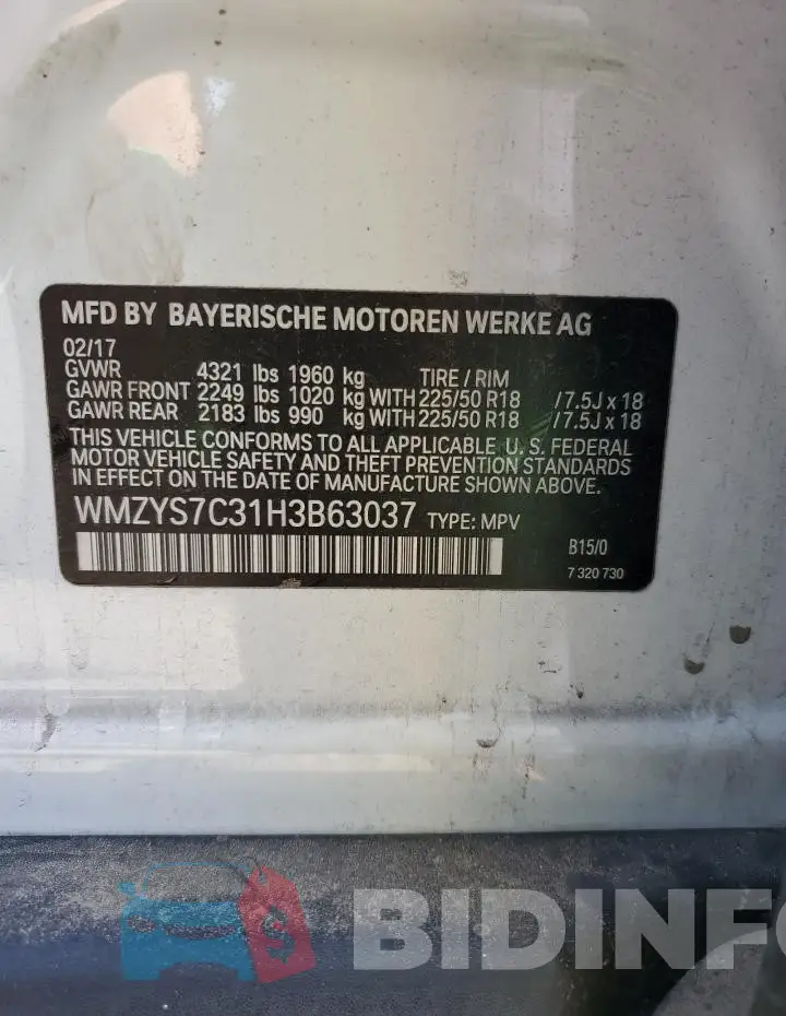 WMZYS7C31H3B63037 Photo# 12