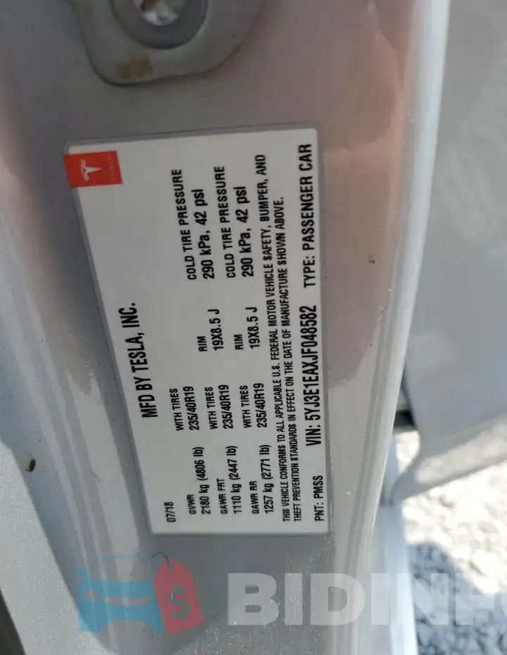 5YJ3E1EAXJF048582 Photo# 12