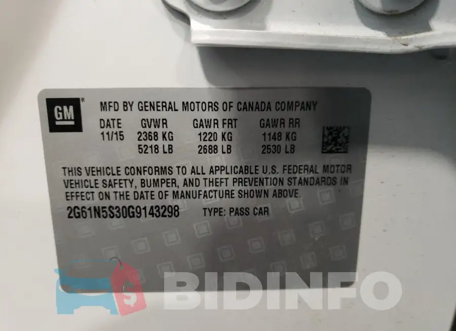 2G61N5S30G9143298 Photo# 12
