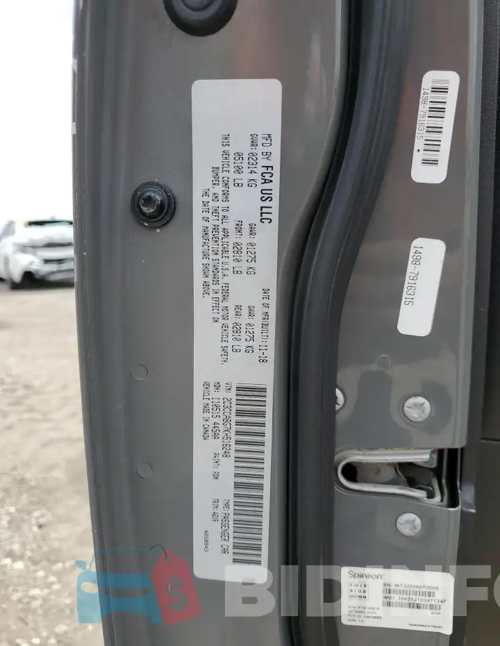 2C3CCABG7KH516248 Photo# 13