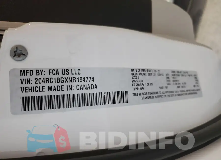 2C4RC1BGXNR194774 Photo# 13