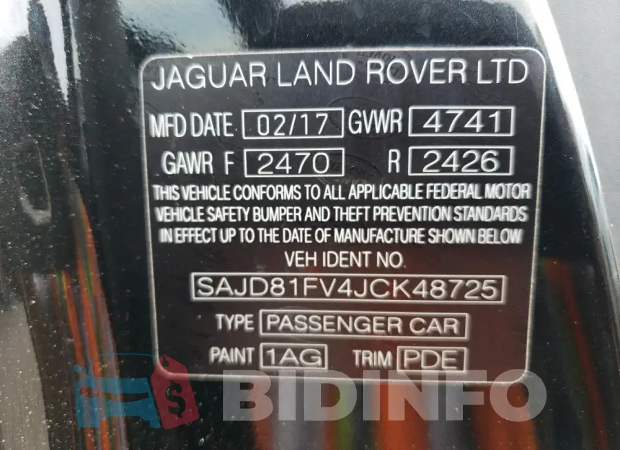 SAJD81FV4JCK48725 Photo# 12