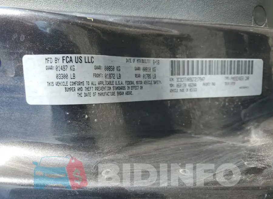 3C3CFFAR9GT217947 Photo# 12