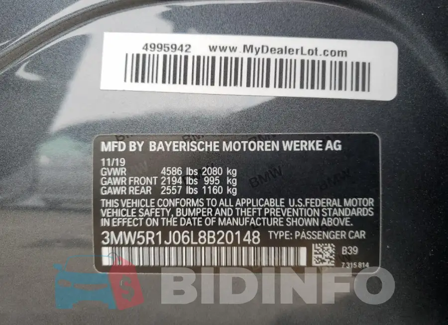 3MW5R1J06L8B20148 Photo# 12