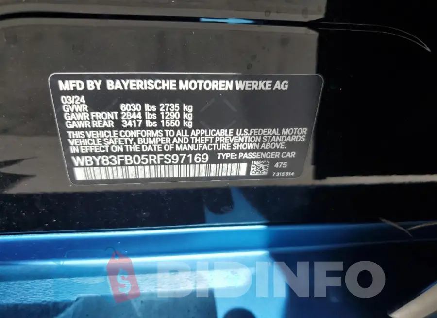 WBY83FB05RFS97169 Photo# 12