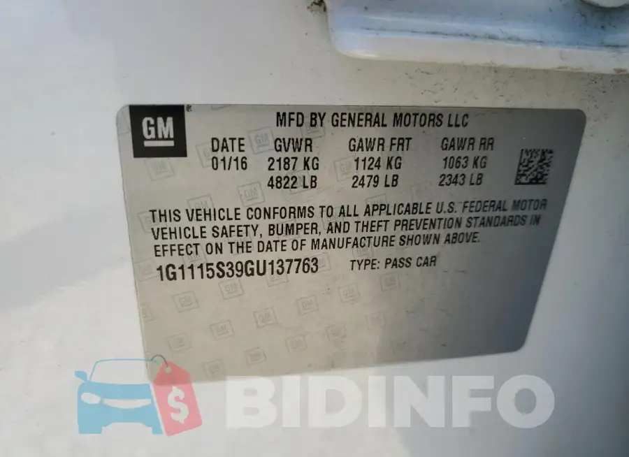 1G1115S39GU137763 Photo# 12