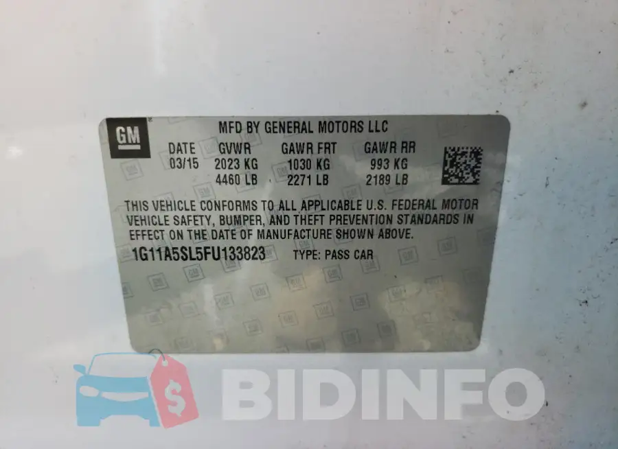 1G11A5SL5FU133823 Photo# 12
