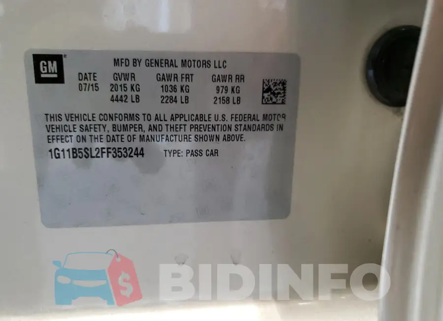 1G11B5SL2FF353244 Photo# 12
