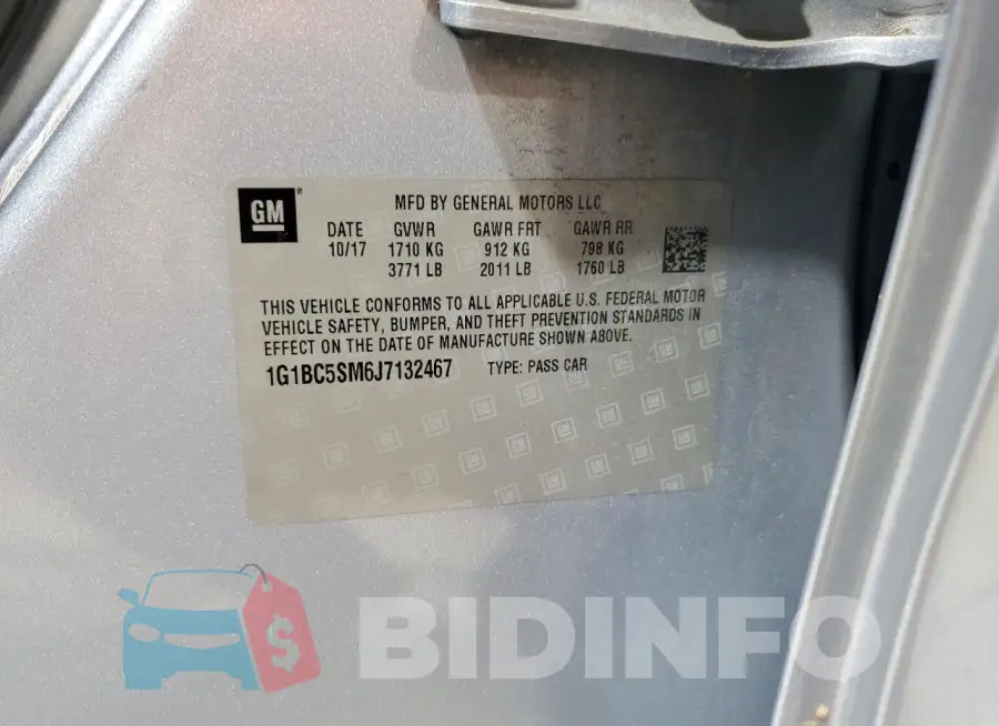 1G1BC5SM6J7132467 Photo# 13