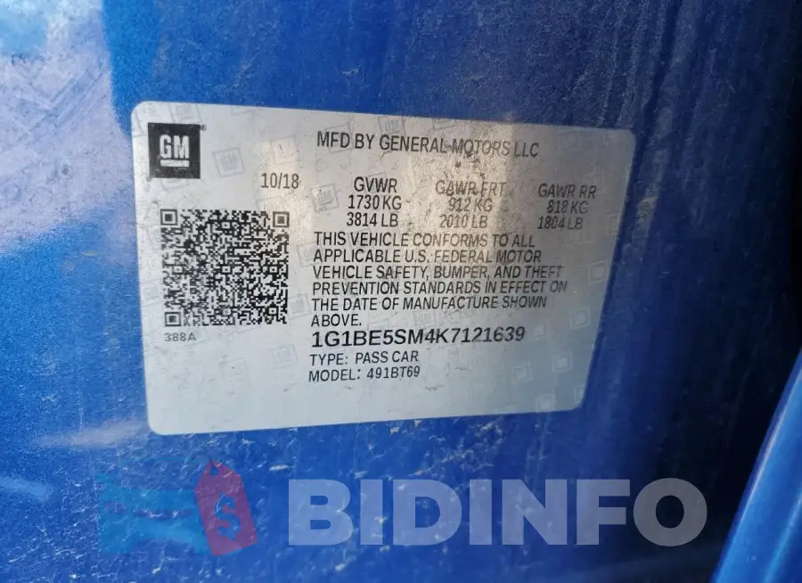 1G1BE5SM4K7121639 Photo# 12