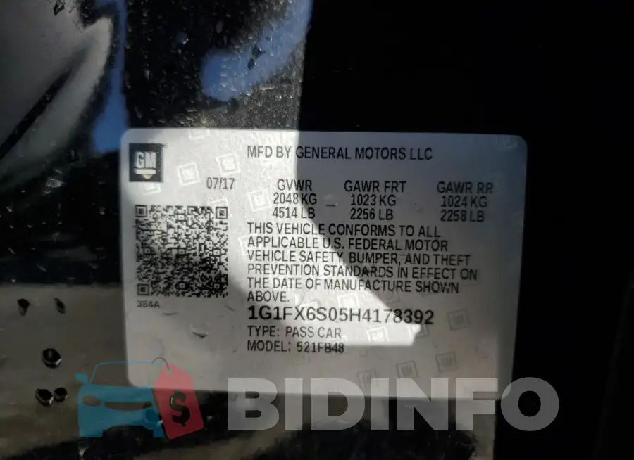 1G1FX6S05H4178392 Photo# 12