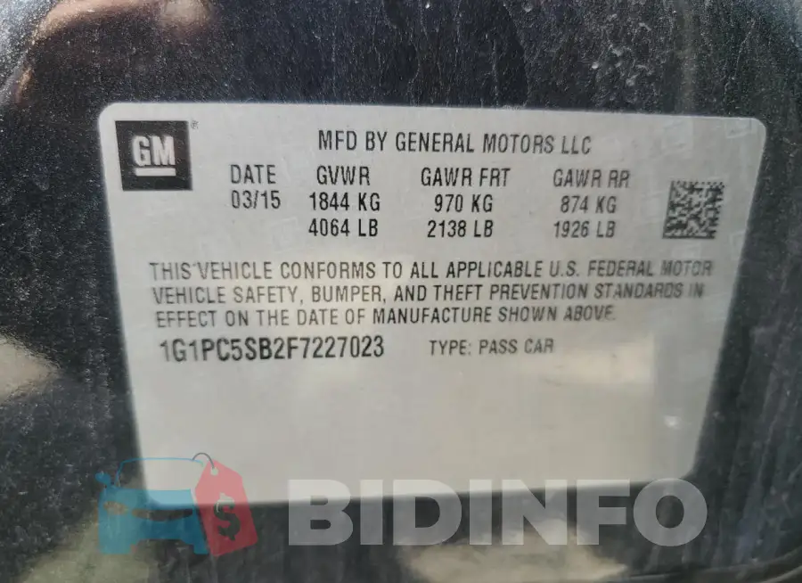1G1PC5SB2F7227023 Photo# 12