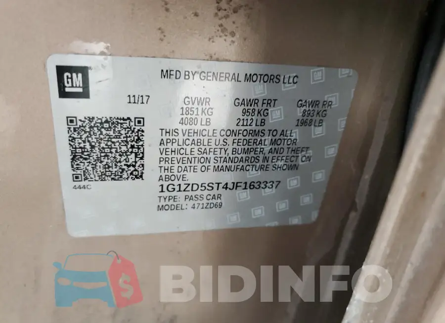 1G1ZD5ST4JF163337 Photo# 12