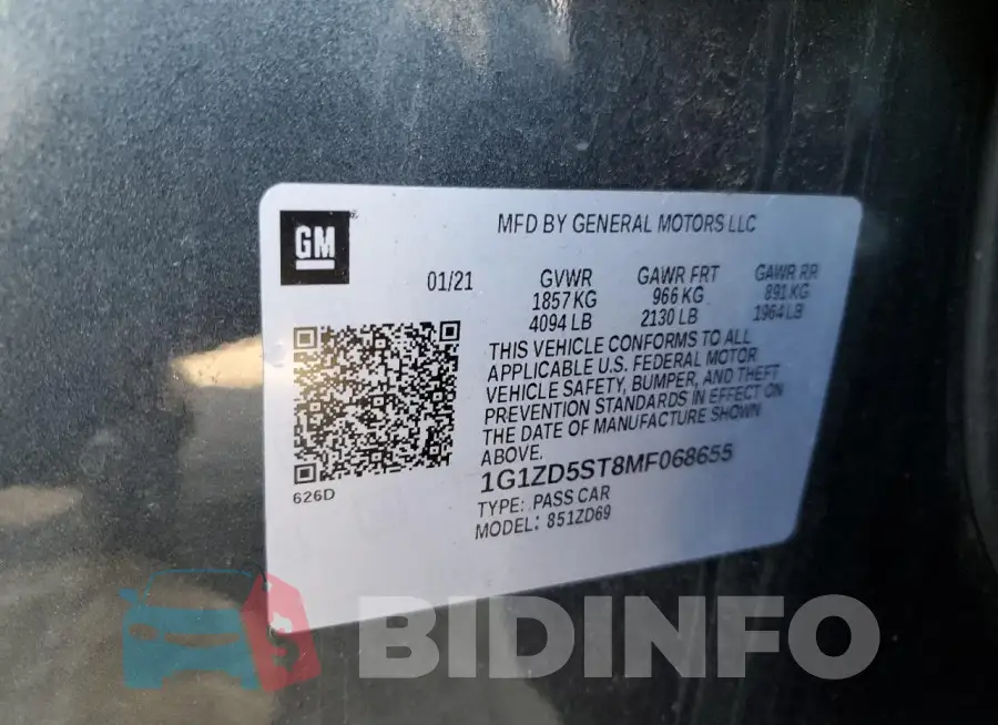 1G1ZD5ST8MF068655 Photo# 12