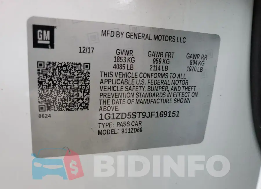 1G1ZD5ST9JF169151 Photo# 12