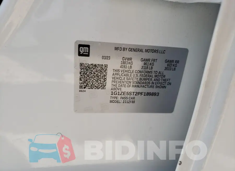 1G1ZE5ST2PF189893 Photo# 13