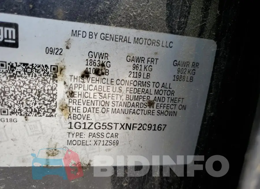 1G1ZG5STXNF209167 Photo# 12