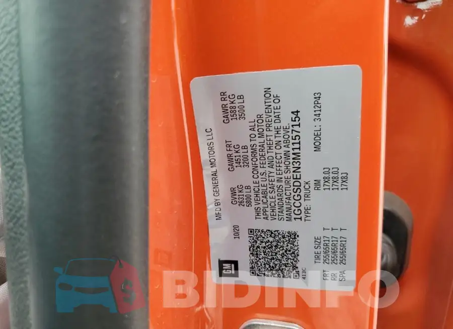 1GCGSDEN3M1157154 Photo# 12