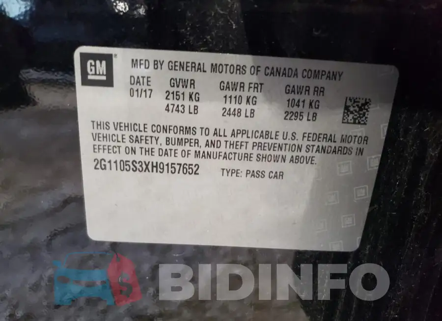 2G1105S3XH9157652 Photo# 12