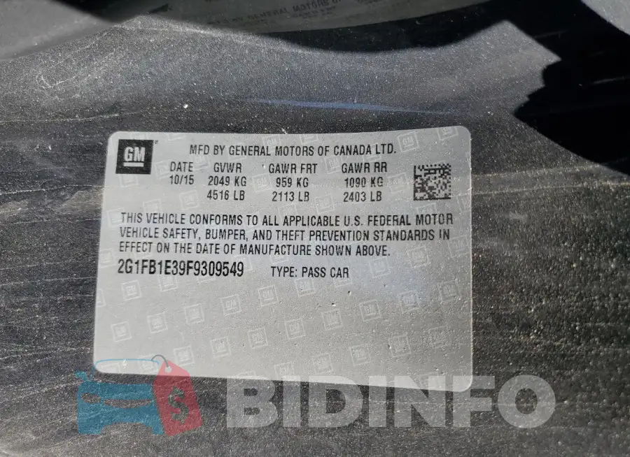 2G1FB1E39F9309549 Photo# 12