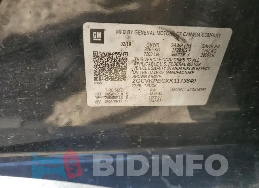2GCVKPECXK1173849 Photo# 12