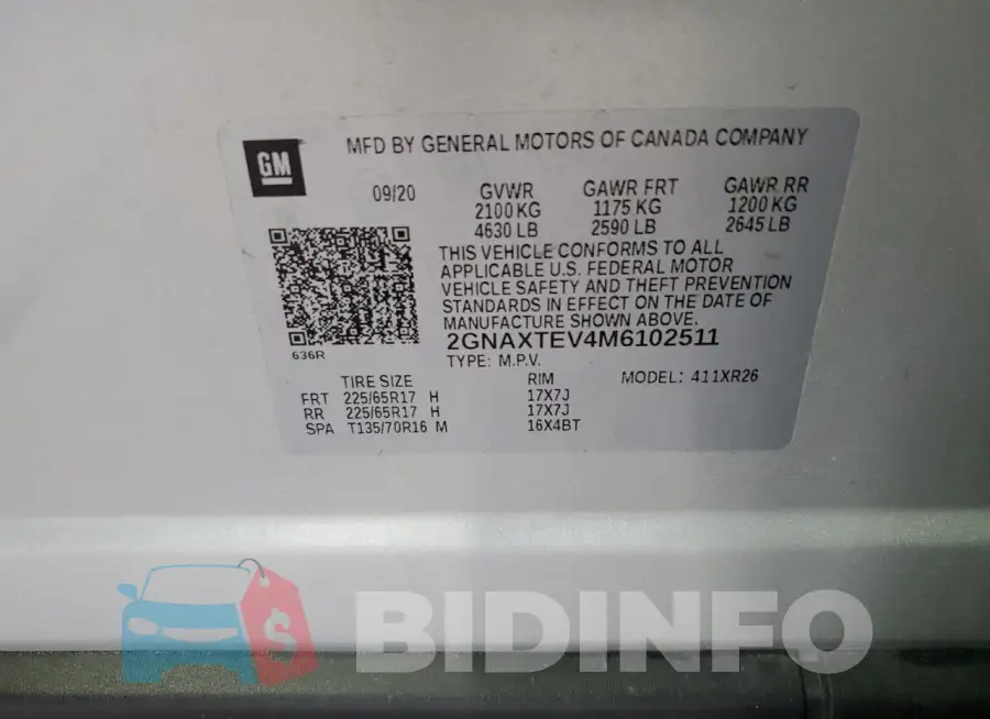 2GNAXTEV4M6102511 Photo# 13
