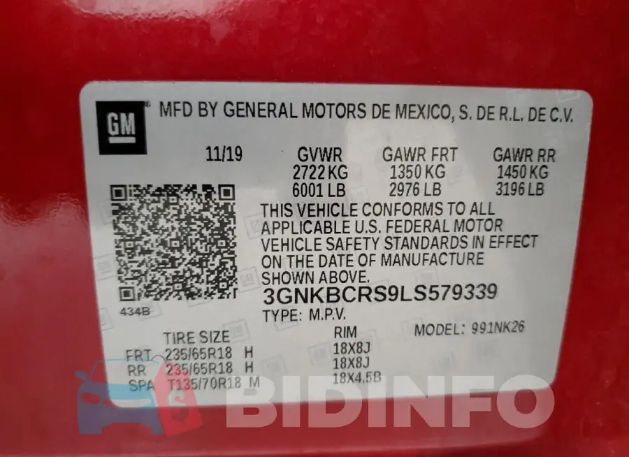 3GNKBCRS9LS579339 Photo# 13