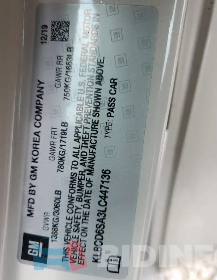 KL8CD6SA3LC447136 Photo# 12