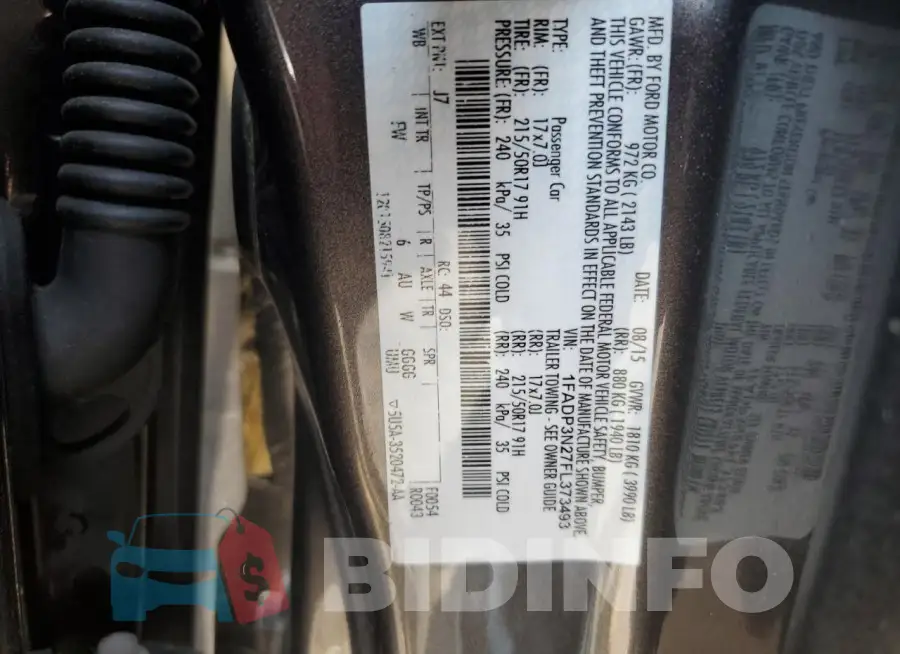 1FADP3N27FL373493 Photo# 12