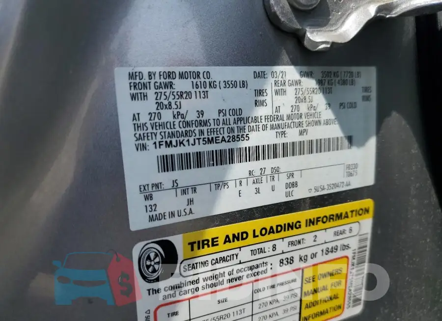 1FMJK1JT5MEA28555 Photo# 13